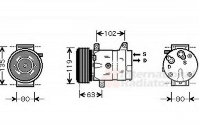 VAN WEZEL 4300k440 -  Компрессор, кондиционер